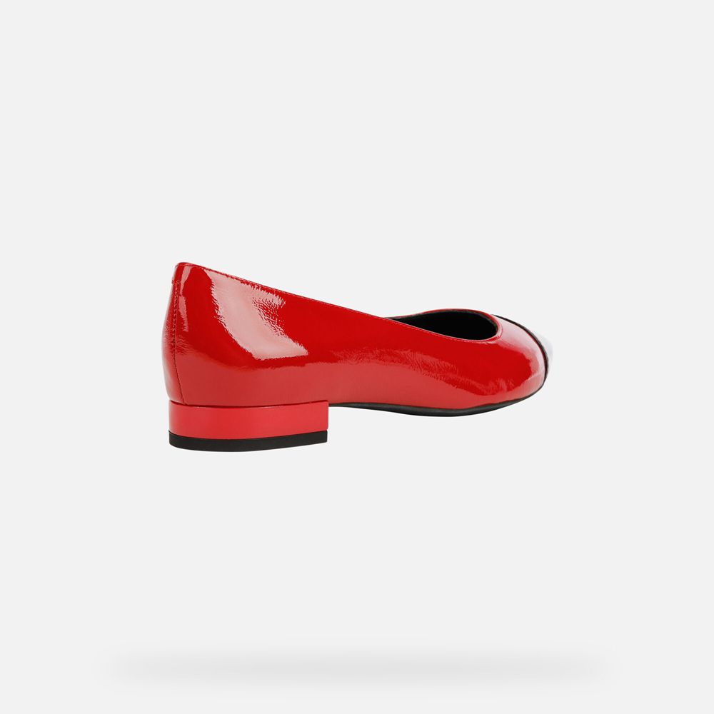 Ballerines Geox Charyssa - Rouge/Noir - Femme 015469-HCA